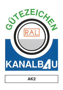 Gütezeichen Kanalbau